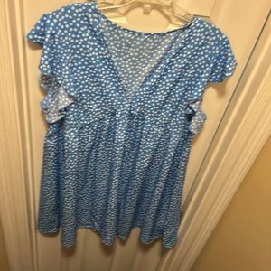 Blue dress with flower print